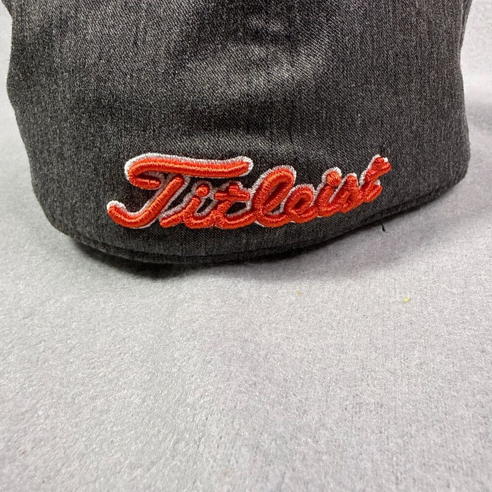 Titleist A-Flex Golf Hat S/M Gray Orange Script Stretch Fit Cap Old Money Preppy - Picture 3 of 6